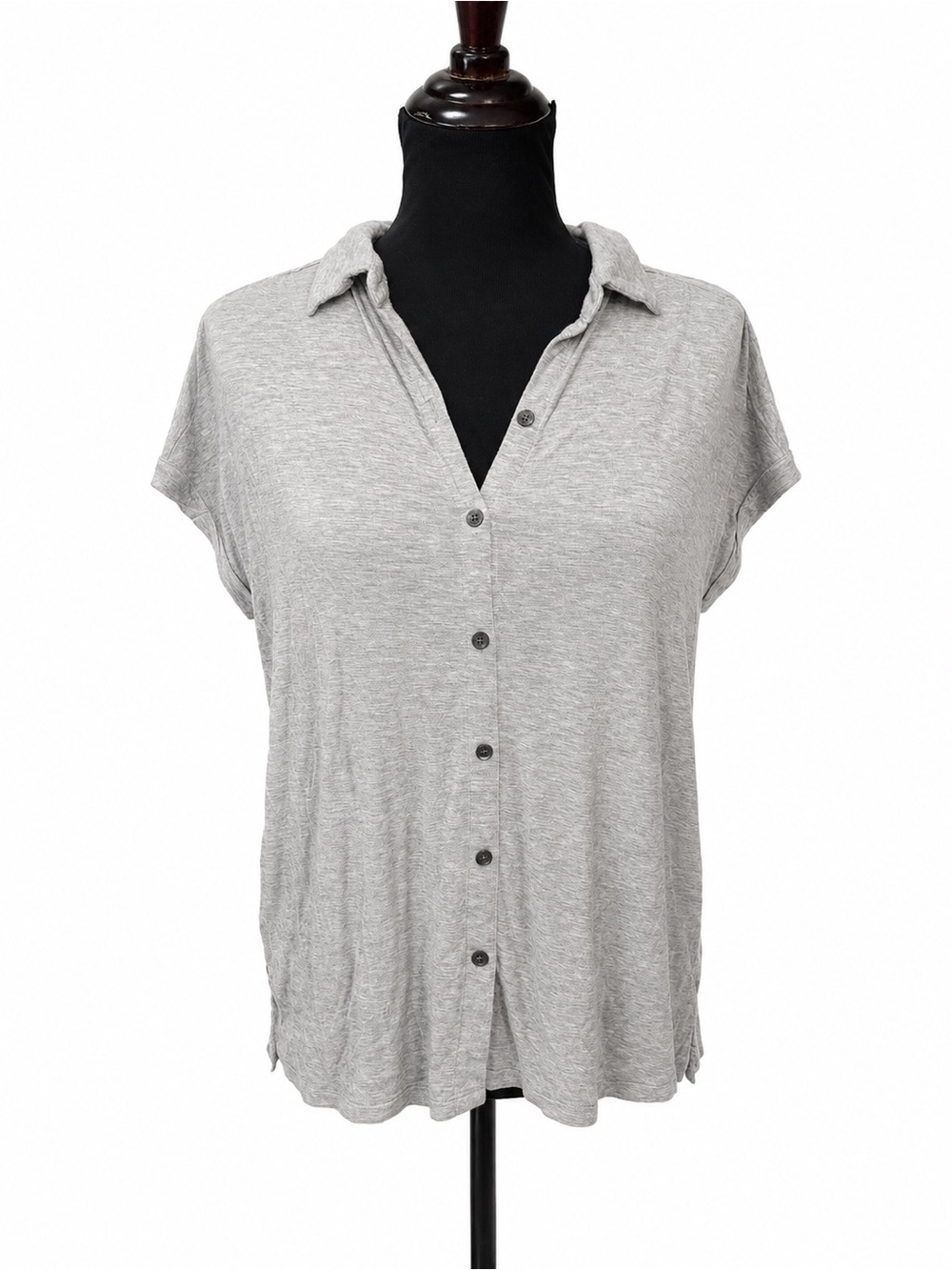 Loft button up short sleeve top